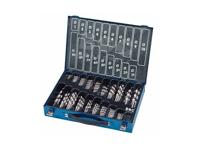 170-delni set spiralnih svedrov Bohrcraft DIN 388 HSS-G brušeni, Dimenzije: 1.0-10.0x0.5mm, 11201420220