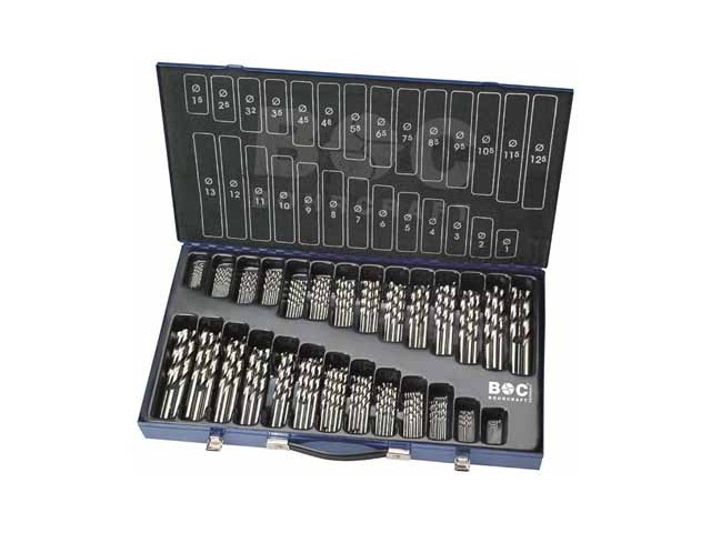 220-delni set spiralnih svedrov Bohrcraft DIN 388 HSS-G brušeni, Dimenzije: 1.0-13.0x0.5mm+3.3+4.2mm, 11201420220