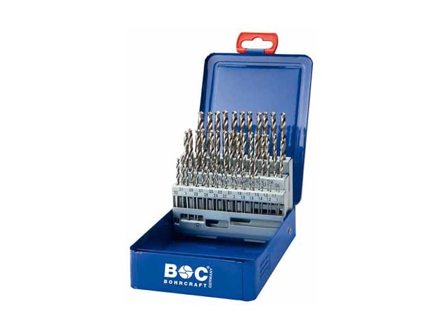 50-delni set spiralnih svedrov Bohrcraft DIN 338 HSS-E (Co 5) kobaltno legiran, 11401330050