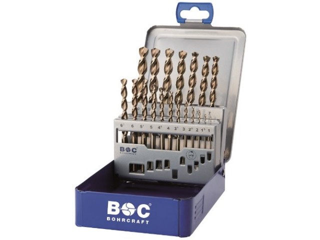 50-delni set spiralnih svedrov Bohrcraft DIN 338 HSS-E (Co 5) kobaltno legiran, 11401410050