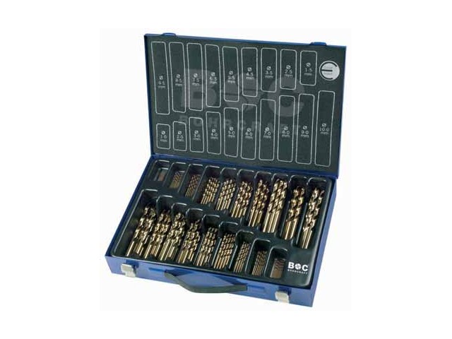 70-delni set spiralnih svedrov Bohrcraft DIN 338 HSS-E (Co 5) kobaltno legiran, 11401410070