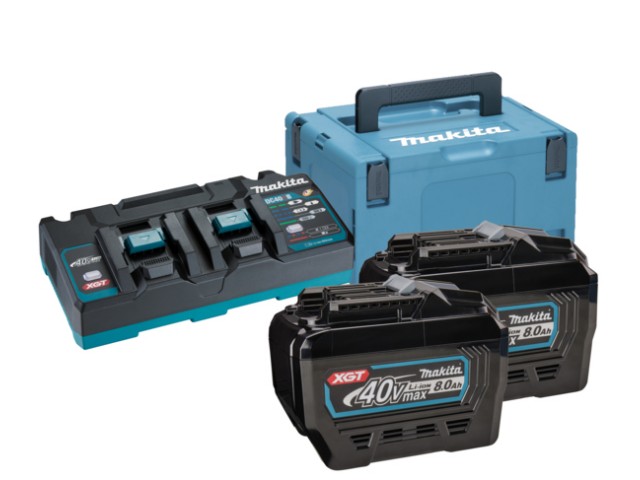 Power set XGT Makpac tip3, 40V/8.0Ah BL4080x2, DC40RB, 191Y97-1