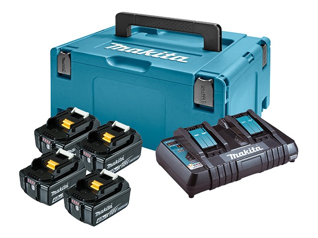 LXT Power set Makita v kovčku Makpac, Tip3, BL1840Bx4, DC18RD, 18V, 4,0Ah, 197503-4