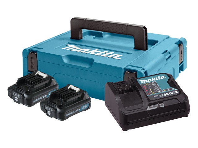 CXT power set Makita v kovčku Makpac 1, 12V, 2x 2.0Ah, DC10SB, 197658-5