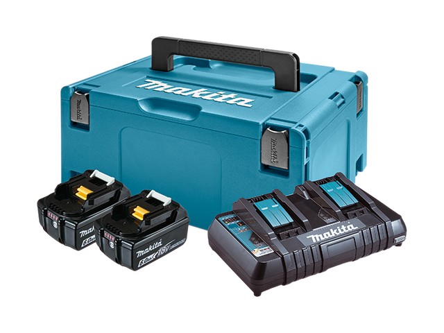 LXT Power set Makita v kovčku Makpac, Tip3,BL1860Bx2,DC18RD, 18V, 6,0Ah, 198077-8