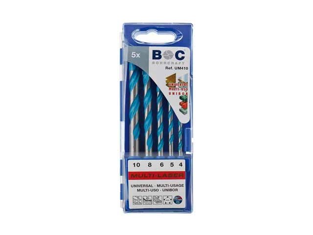 5-delni set večnamenskih svedrov MULTI-LASER Bohrcraft, sveder za keramiko TCT v plastični škatli, 2270143000522701430005