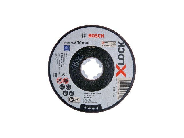 X-LOCK Bosch Bosch Bosch Expert for Metall, ravna, Pakiranje: 25kos, Dimenzije: 125x1,6x22,23mm, 2608619254