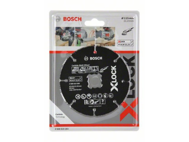 X-LOCK Bosch Karbidna brusilna plošča Carbide Multi Wheel, Dimenzije: 115x22,23x1mm, 2608619283