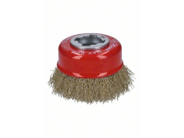 X-LOCK Bosch Lončasta ščetka, valovita žica iz medenine, Dimenzije: 75x0,3mm, 2608620730