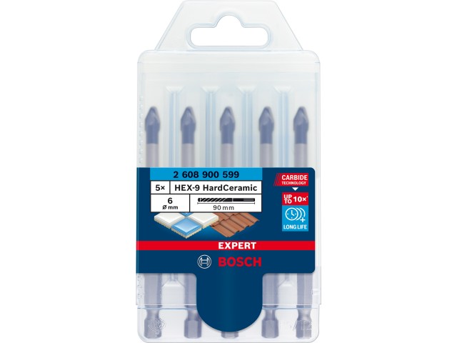 5-delni komplet svedrov Bosch EXPERT HardCeramic HEX-9, Premer: 6mm, 2608900599