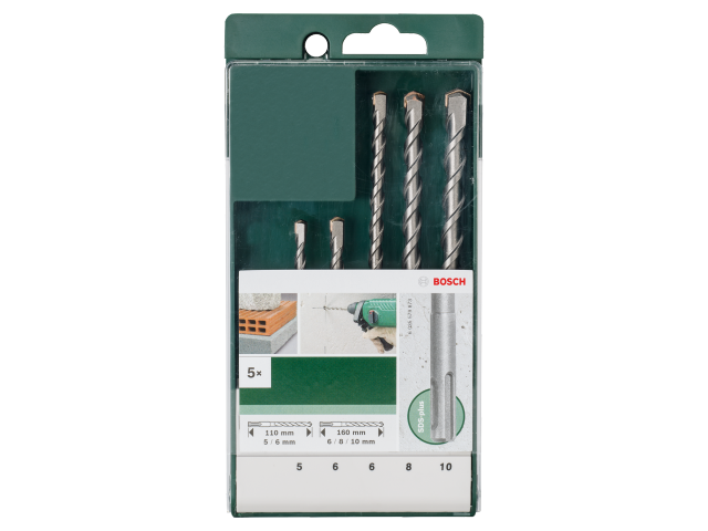 5-delni set udarnih svedrov Bosch, SDS plus, 2609255541