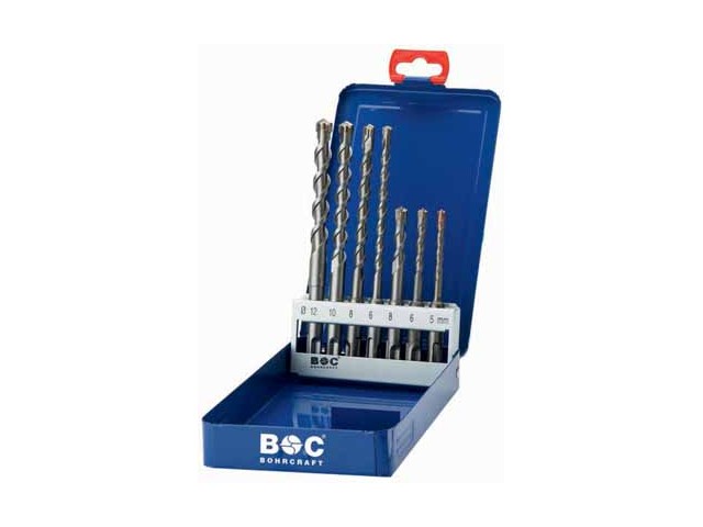 7-delni set udarnih svedrov Bohrcraft QX-4, z karbidno glavo, SDS-plus, 26121410007