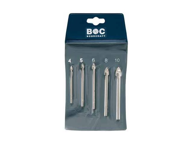 5-delni set svedrov za steklo Bohrcraft, 27000800005