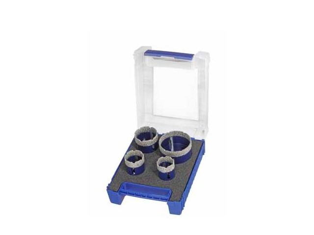 4-delni set diamantnih kronskih svedrov Bohrcraft za kotne brusilke, Dimenzije: 35/40/50/60 mm, 27021330004
