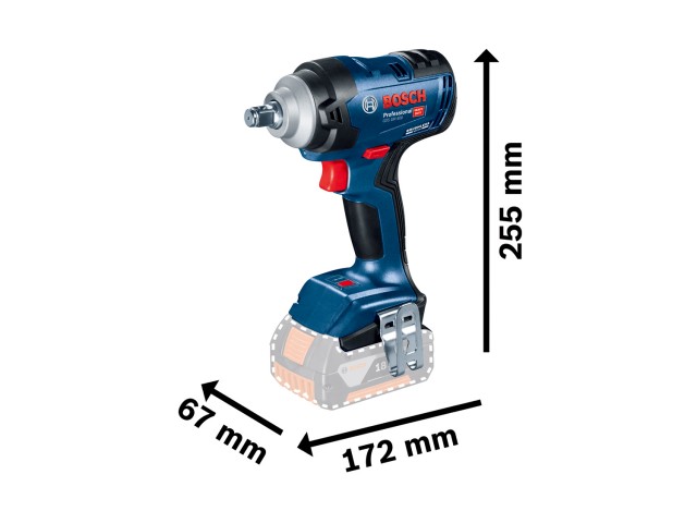 Akumulatorski udarni vijačnik Bosch GDS 18V-400, 18V, 400Nm, 1.25kg, 06019K0021