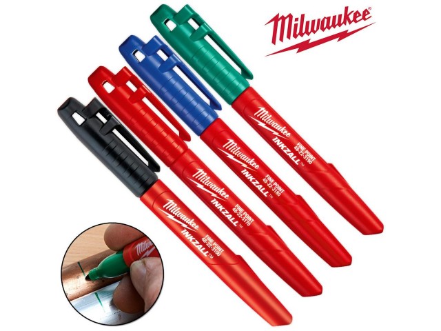 Set 4 barvnih pisal Inkzall s klasično konico Milwaukee, 48223106