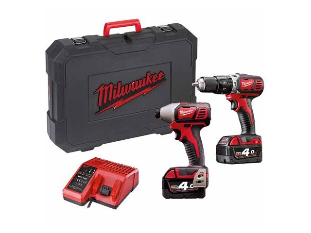 Akumulatorski set Milwaukee M18 BPP2C-402C (M18 BPD, BID), Li-Ion 2x Aku.: 4,0 Ah, 4933443552