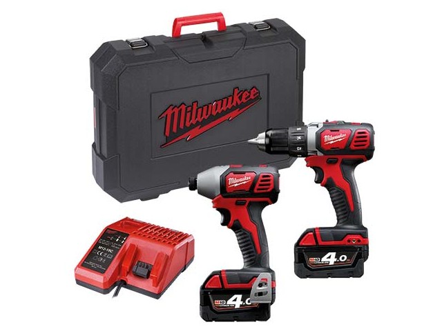Akumulatorski set Milwaukee M18 BPP2D-402C (M18 BDD, BID), Li-Ion 2x Aku.: 4,0 Ah, 4933447126