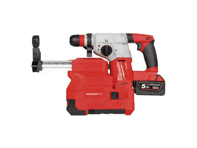 Akumulatorsko vrtalno kladivo s sesalnikom Milwaukee M18 CHXDE-502C FUEL, Li-Ion 2x Aku. 5,0 Ah, 4933448185