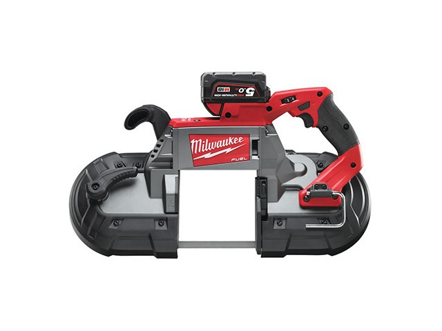 Akumulatorska tračna žaga Milwaukee M18 CBS 125-502C FUEL, Li-Ion 2x Aku.: 5,0 Ah, 4933448195