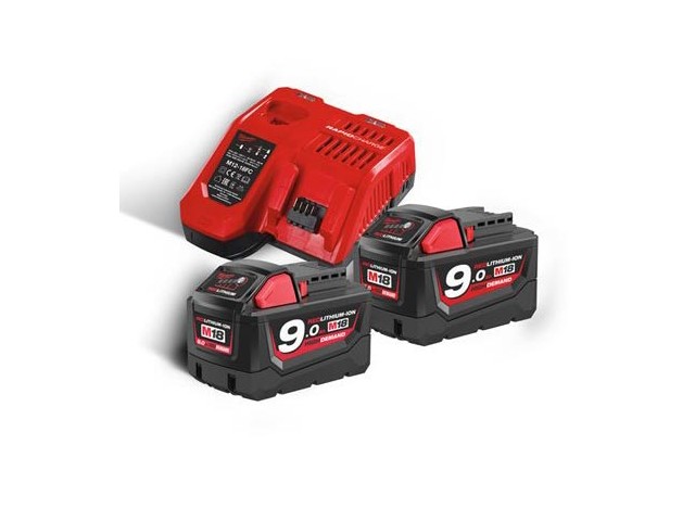Akumulatorski power set Milwaukee M18 NRG-902, Li-Ion, 2x Aku.: 9,0 Ah+FC, 4933451422