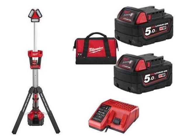 Akumulatorska prostorska LED svetilka/polnilnik Milwaukee M18 HSAL-502B, Li-Ion 2x Aku.: 5,0 Ah, 4933451898