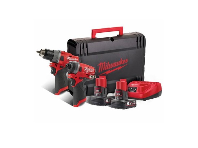 Akumulatorski set Milwaukee M12 FPP2A-602X (FPD, FID), Li-Ion 2x Aku.: 6,0 Ah, 4933459810