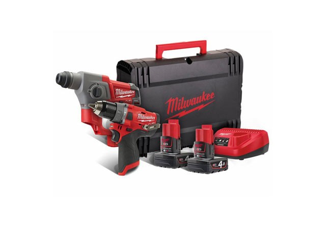 Akumulatorski set Milwaukee M12 FPP2B-402X (FPD, CH), Li-Ion 2x Aku.: 4,0 Ah, 4933459812