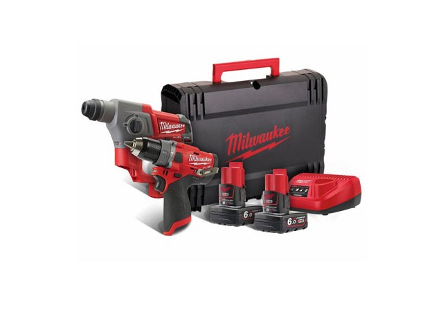 Akumulatorski set Milwaukee M12 FPP2B-602X (FPD, CH), Li-Ion 2x Aku.: 6,0 Ah, 4933459813