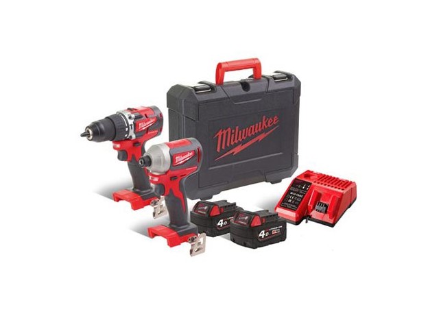 Akumulatorski set Milwaukee M18 CBLPP2A-402C (M18 CBLPD, CBLID), Li-Ion 2x Aku.: 4,0 Ah, 4933464536