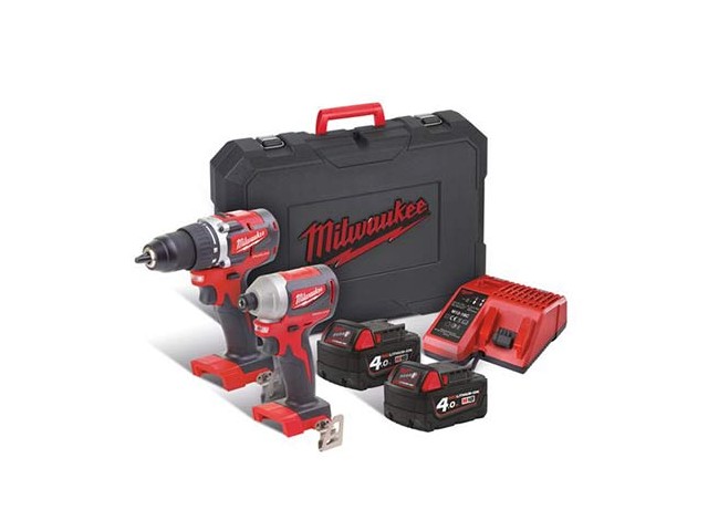 Akumulatorski set Milwaukee M18 CBLPP2B-402C (M18 CBLDD, CBLID), Li-Ion 2x Aku.: 4,0 Ah, 4933464593