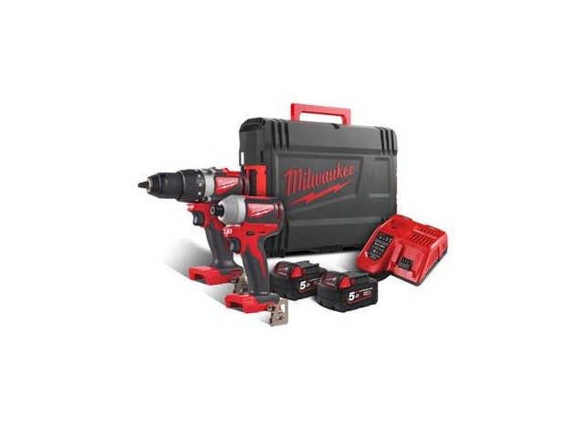 Akumulatorski set Milwaukee M18 BLPP2B2-502X (M18 BLDD2, BLID2), Li-Ion 2x Aku.: 5,0 Ah, 4933464594