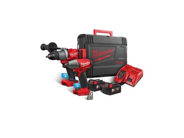 Akumulatorski set Milwaukee M18 ONEPP2B2-502X (M18 ONEPD2, ONEIW12), Li-Ion 2x Aku.: 5,0 Ah, 4933464595