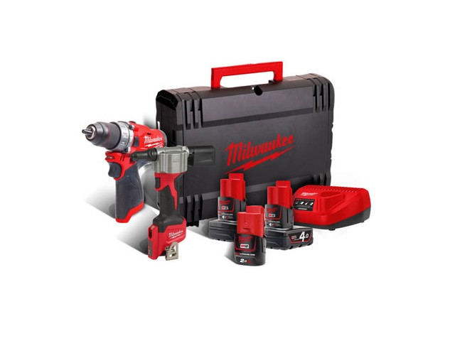 Akumulatorski set Milwaukee M12 FPP2D-423X (FPD, BPRT), Li-Ion2xAku.:4,0,Ah,1x,Aku.:2,0Ah,4933464915