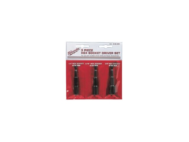 3-delni set šesterokotnih nastavkov Milwaukee, 49663004
