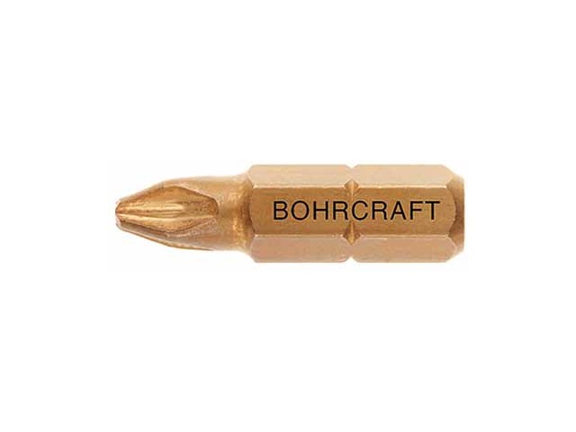 1/4 vijačni nastavek Bohrcraft PZ-TiN, Dimenzije: PZ2x25mm, 61311500225