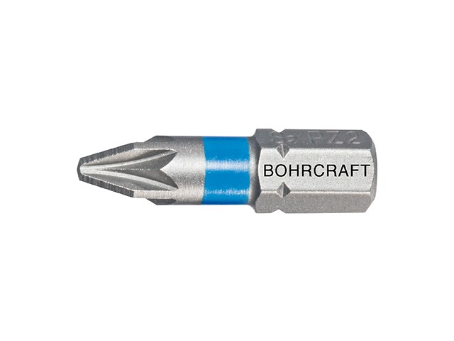 1/4 vijačni nastavek Bohrcraft PZ, barvni, Dimenzije: PH1x25mm, Pakiranje: 10 kos., 61331110125