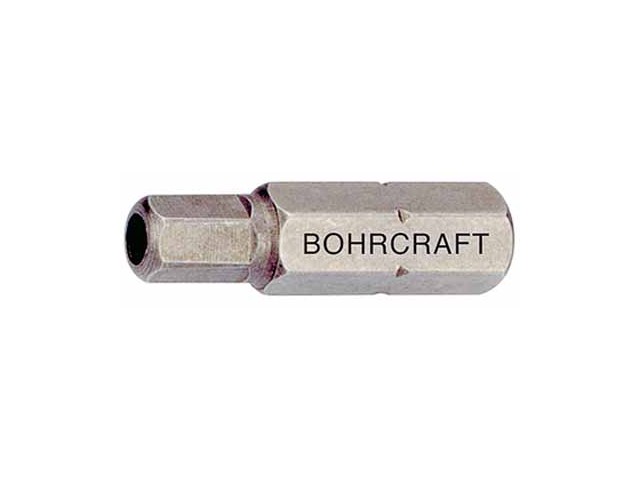 1/4 vijačni nastavek inbus z luknjo in varnostnim zatičem Bohrcraft SW, Dimenzije: 6x25mm, 61701500625