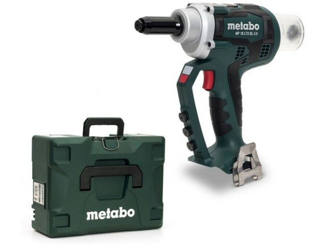 Akumulatorska pištola za slepo kovičenje Metabo NP 18 LTX BL 5,0 v kovčku, 18V, 10.000N, 2.4-5mm, 2.2kg