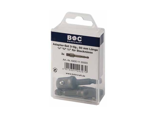 Set adapterjev Bohrcraft za natične ključe z 1/4 pogonom, 64001100003