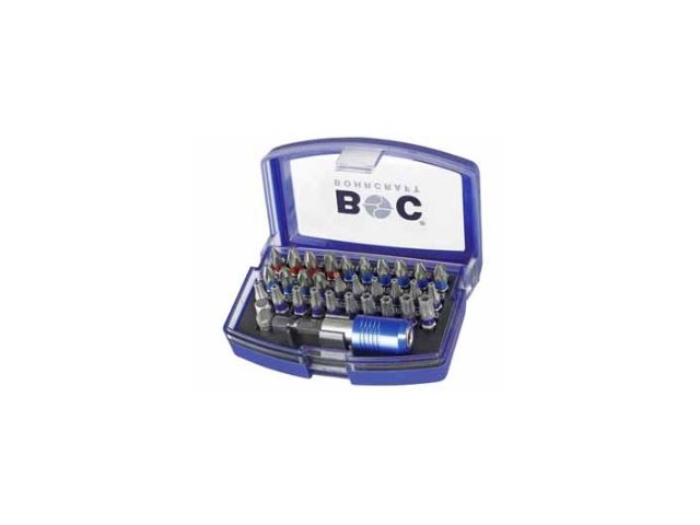 31-delni set vijačnih nastavkov Bohrcraft 1/4, PH-PZ-TORX, 69001430031