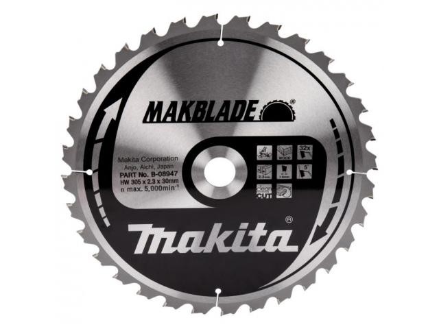 TCT MAKBlade žagin list Makita, Dimenzije: 305x2,3x30mm, Zob: 32, B-32742