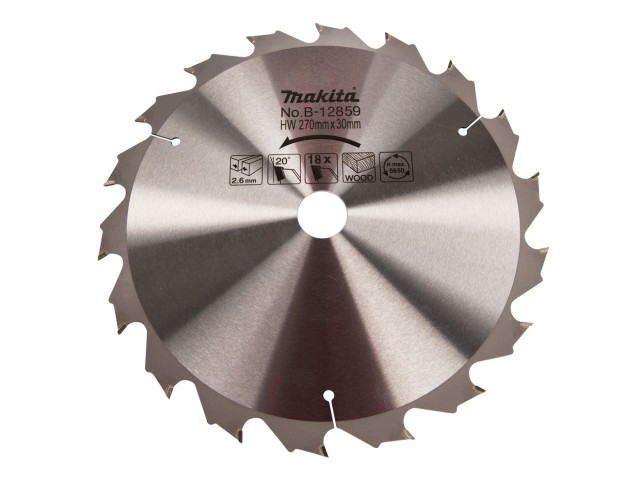 TCT žagin list za Les, Dimenzije: 270mmx2,6x30mm, Zob: 18, B-12859