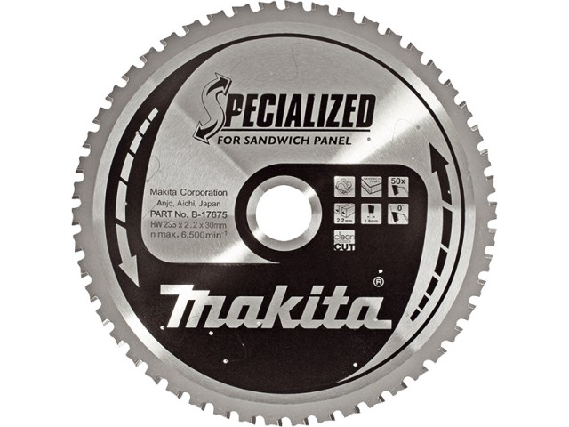 TCT žagin list Makita, Dimenzije: 165x1,75x20mm, Zob: 42, B-63149
