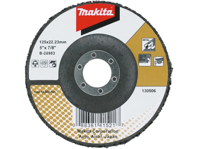 Specialna čistilna brusilna plošča Makita, Dimenzije: 125x22,23mm, B-29066