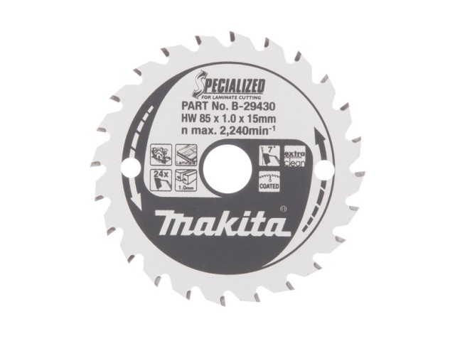 TCT žagin list Makita, Dimenzije: 85x1x15mm, Zob: 24, B-29430