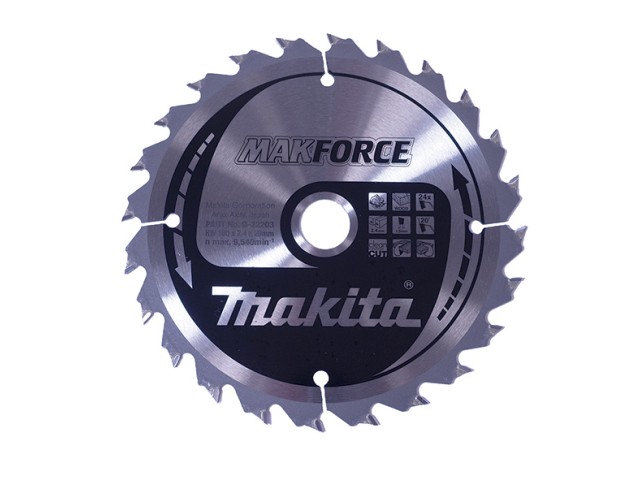 TCT MAKForce žagin list Makita, Dimenzije: 160x2,4x20mm, Zob: 24, B-32203