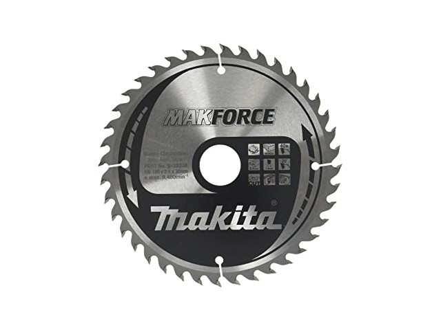 TCT MAKForce žagin list Makita, Dimenzije: 180x30x2,4mm, Zob: 40, B-32334