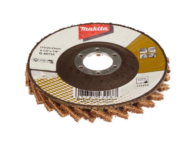 Lamelna brusilna plošča za končno obdelavo Makita, Dimenzije: 115x22,23mm, Zrnatost: srednje groba, B-40923