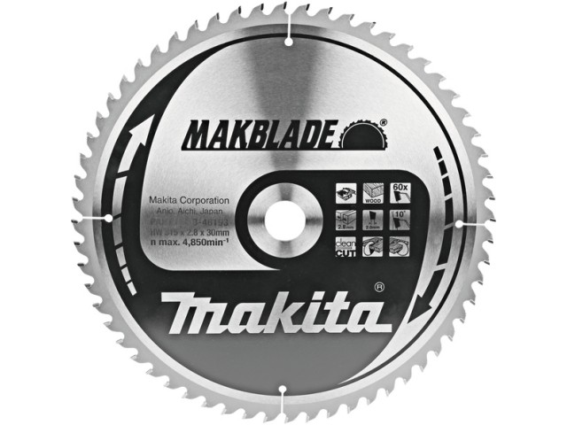 TCT Makblade žagin list Makita, les, Dimenzije: 315x30mm, Zob: 60, B-46193